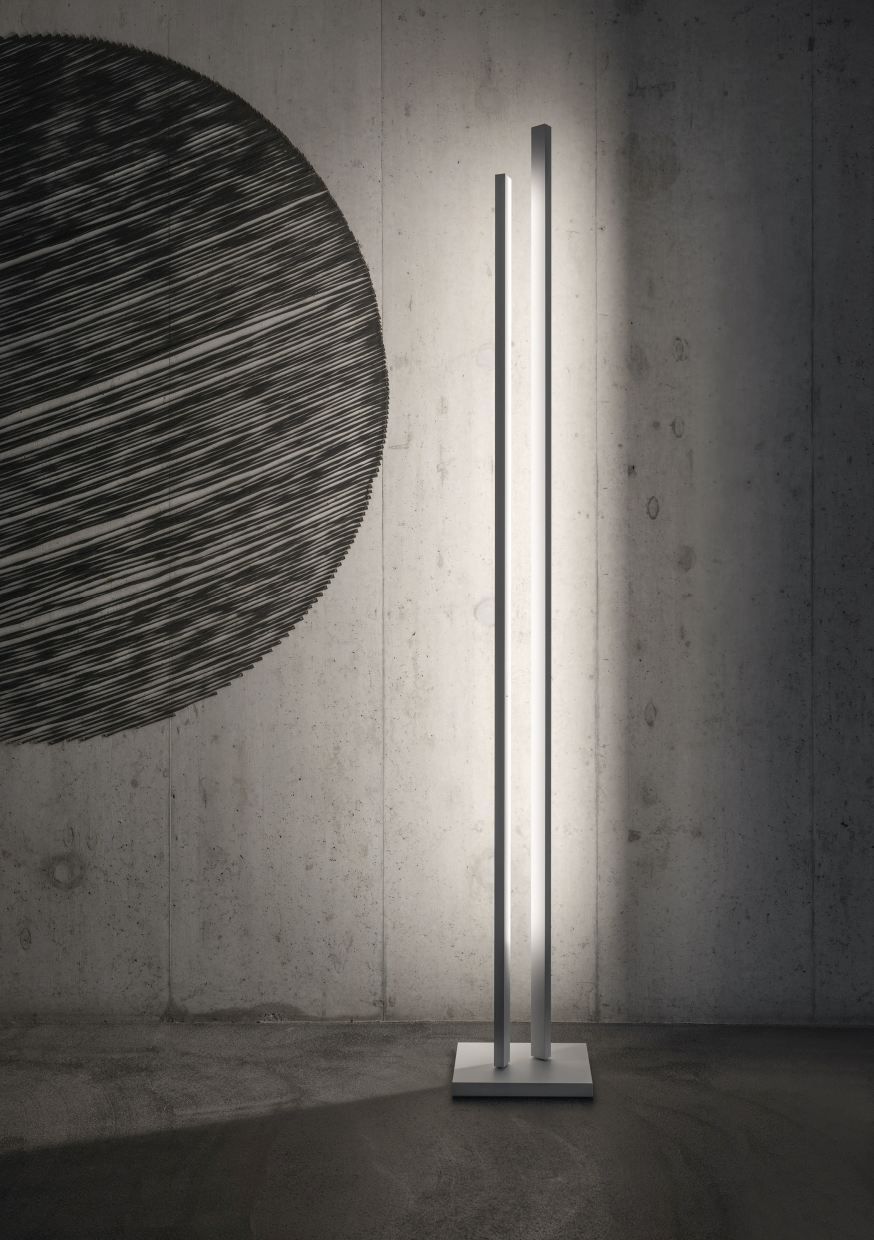 Zen Parallel floor lamp white - 2700K Steve Lechot Luminaires