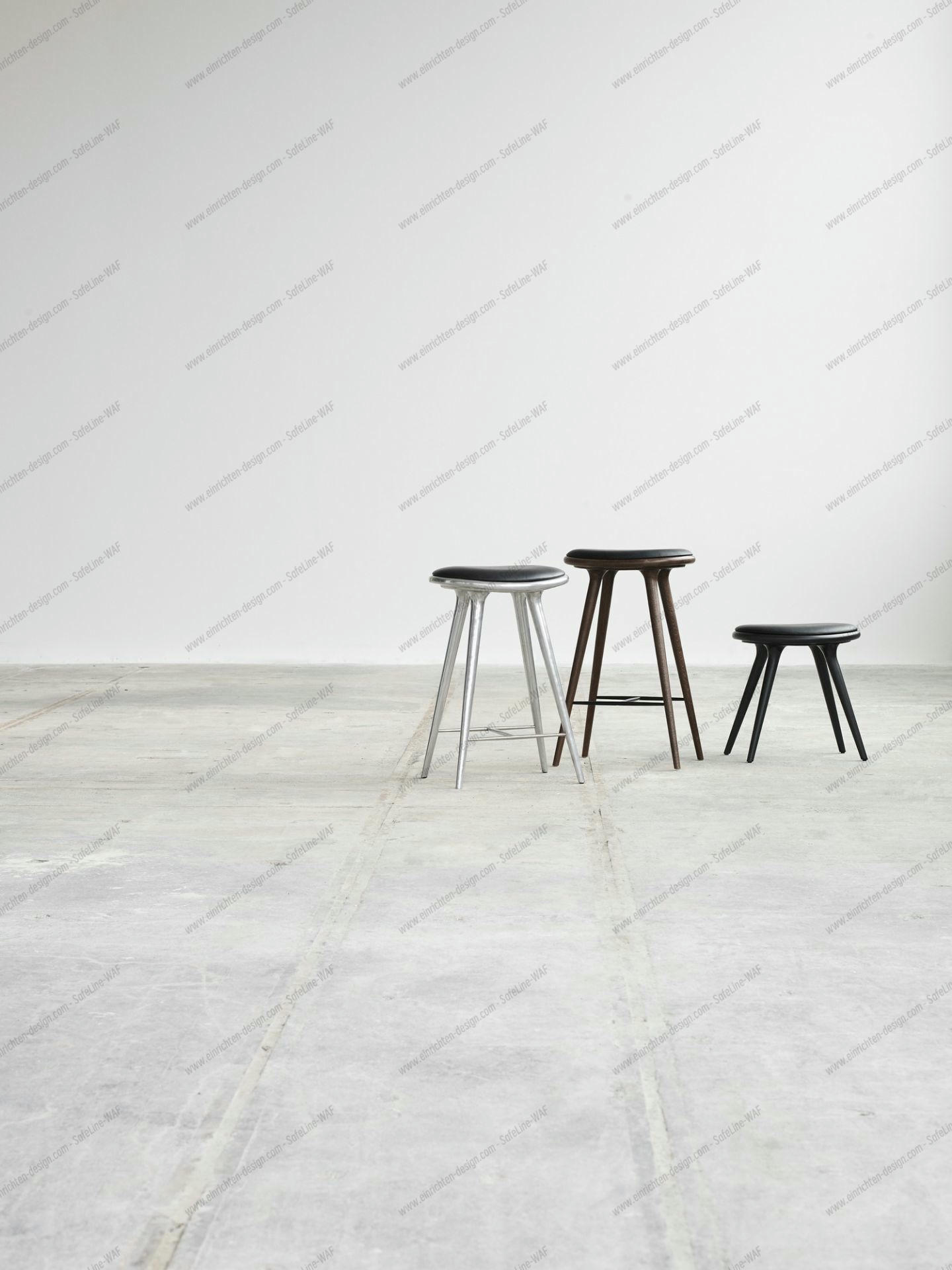 Stool / Barstool Sirka gray stained oak Mater