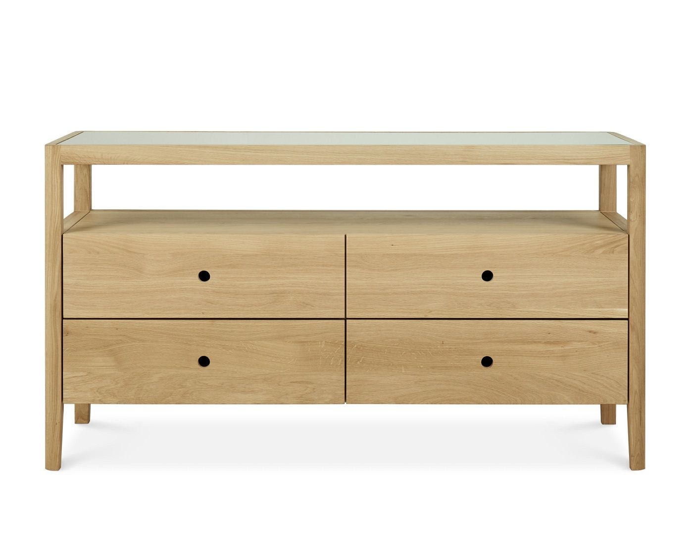 Spindle Chest of 4 Drawers Oak Ethnicraft