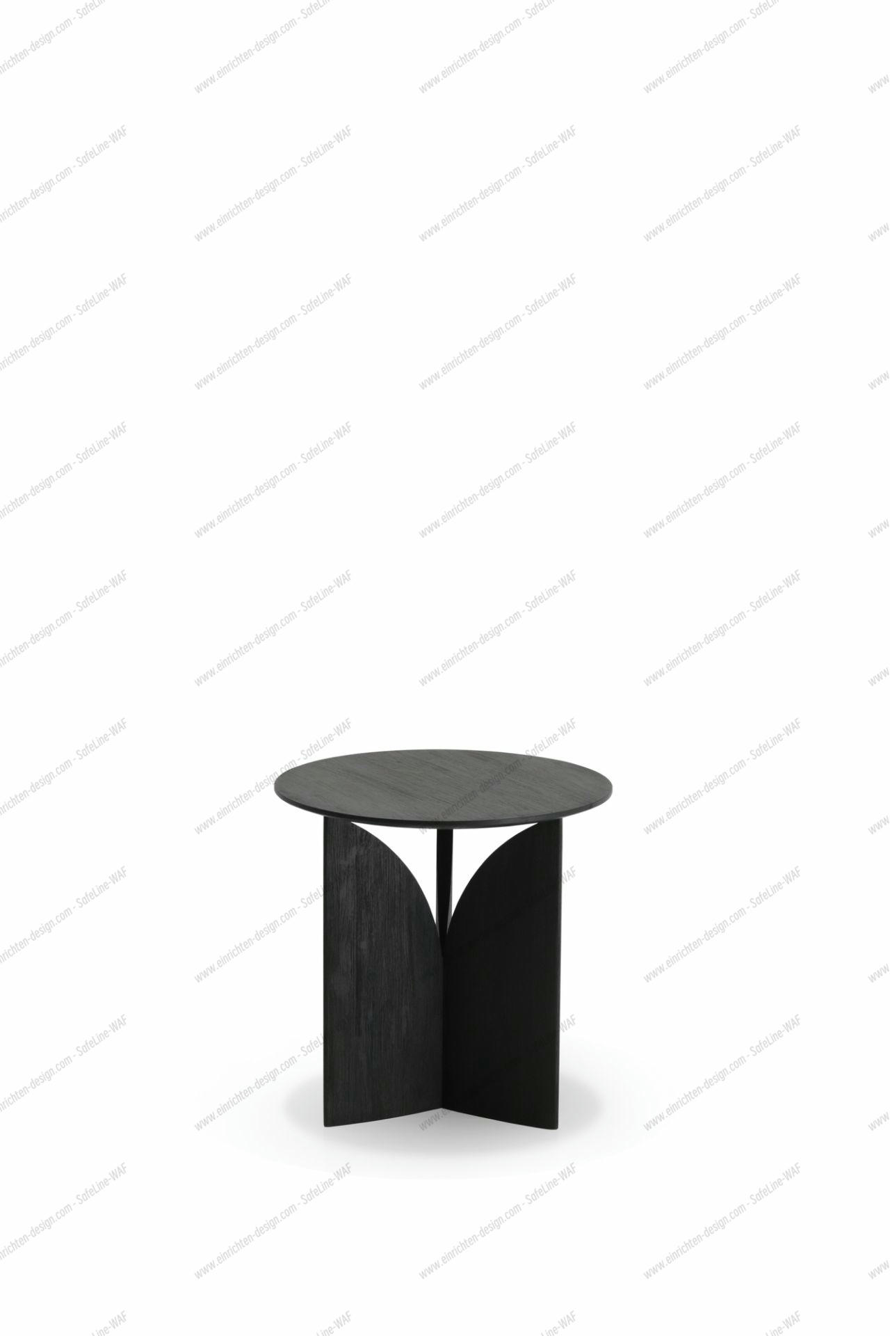 Teak Fin Side Table Black Painted Ethnicraft