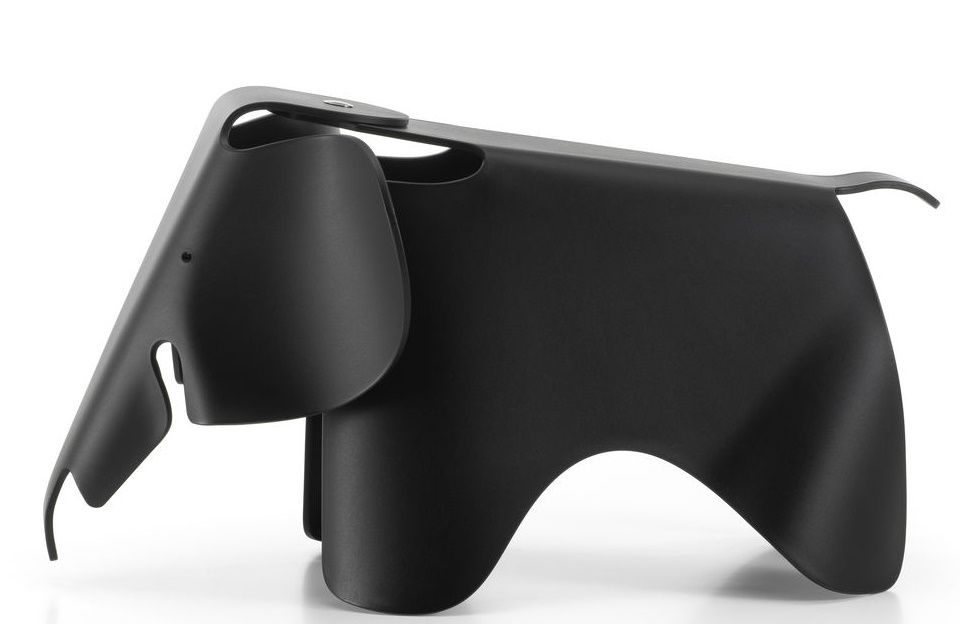 Eames Elephant Stool RE Vitra Deep black