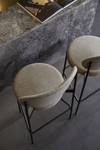 Series 430 Bar Stool Bar stool 75 cm BLACK / REMIX 123 Verpan SINGLE PIECES