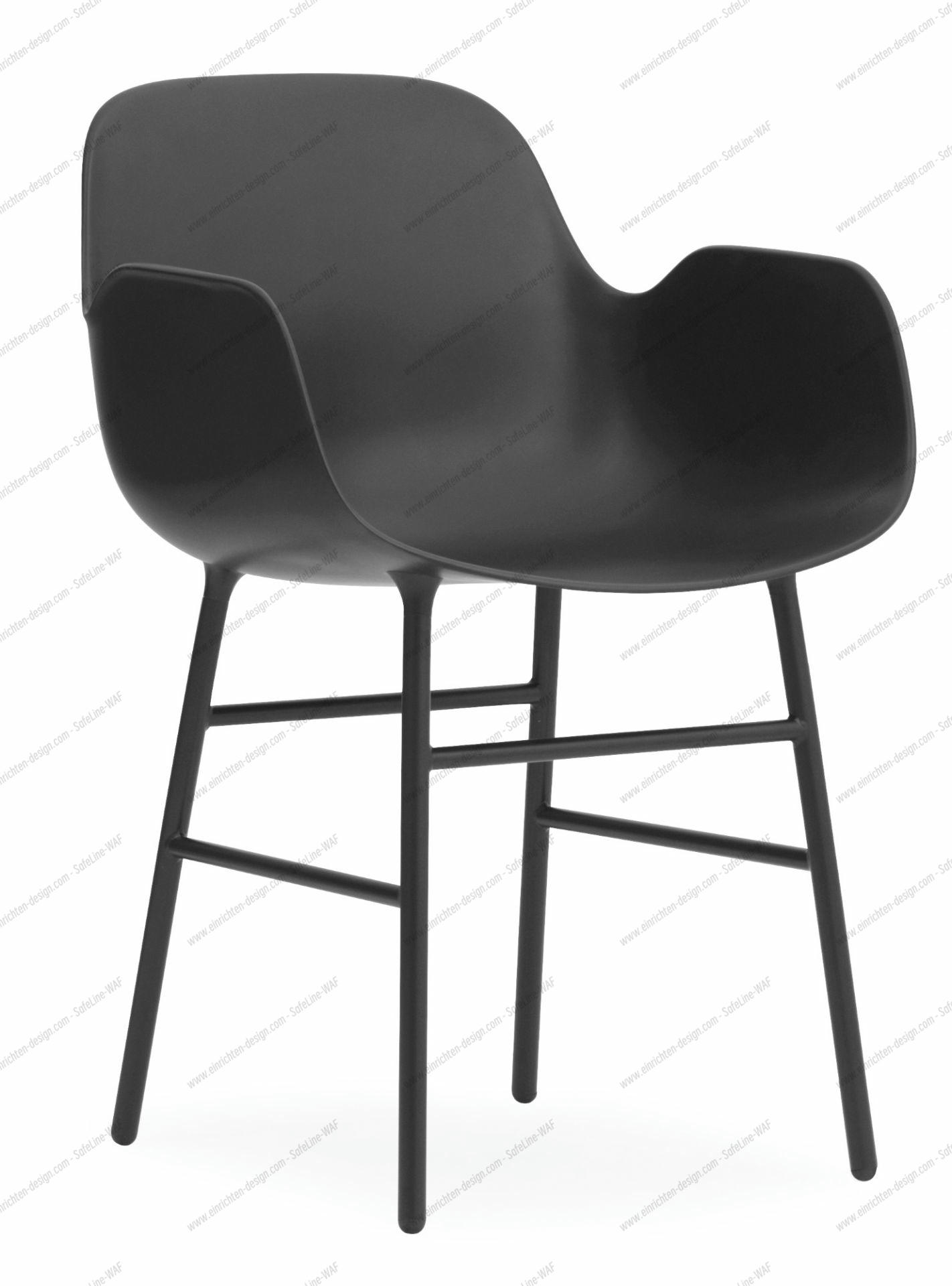 Form Armchair Lehnstuhl Normann Copenhagen-grau-Stahl