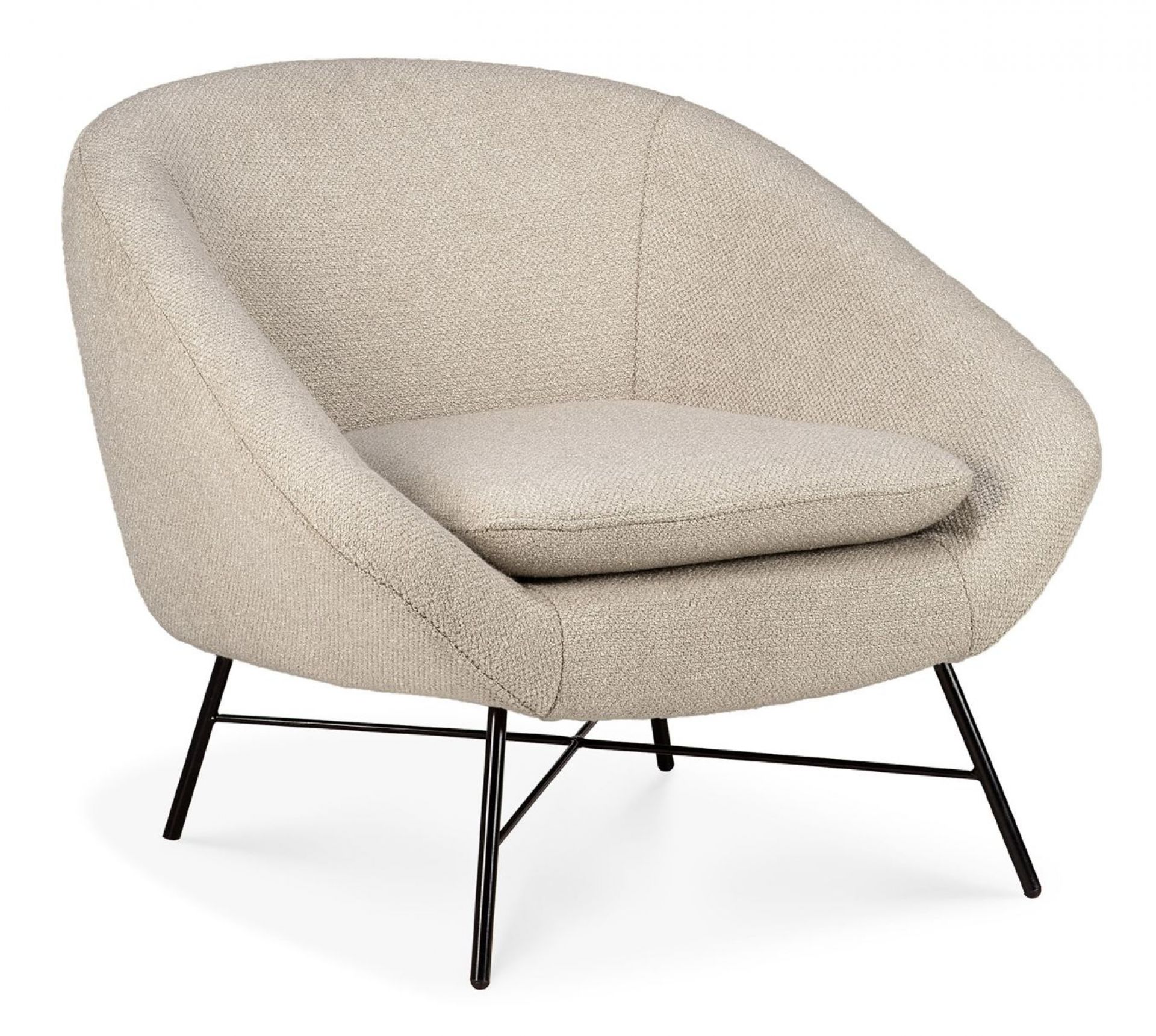 Barrow Lounge Chair off white Ethnicraft