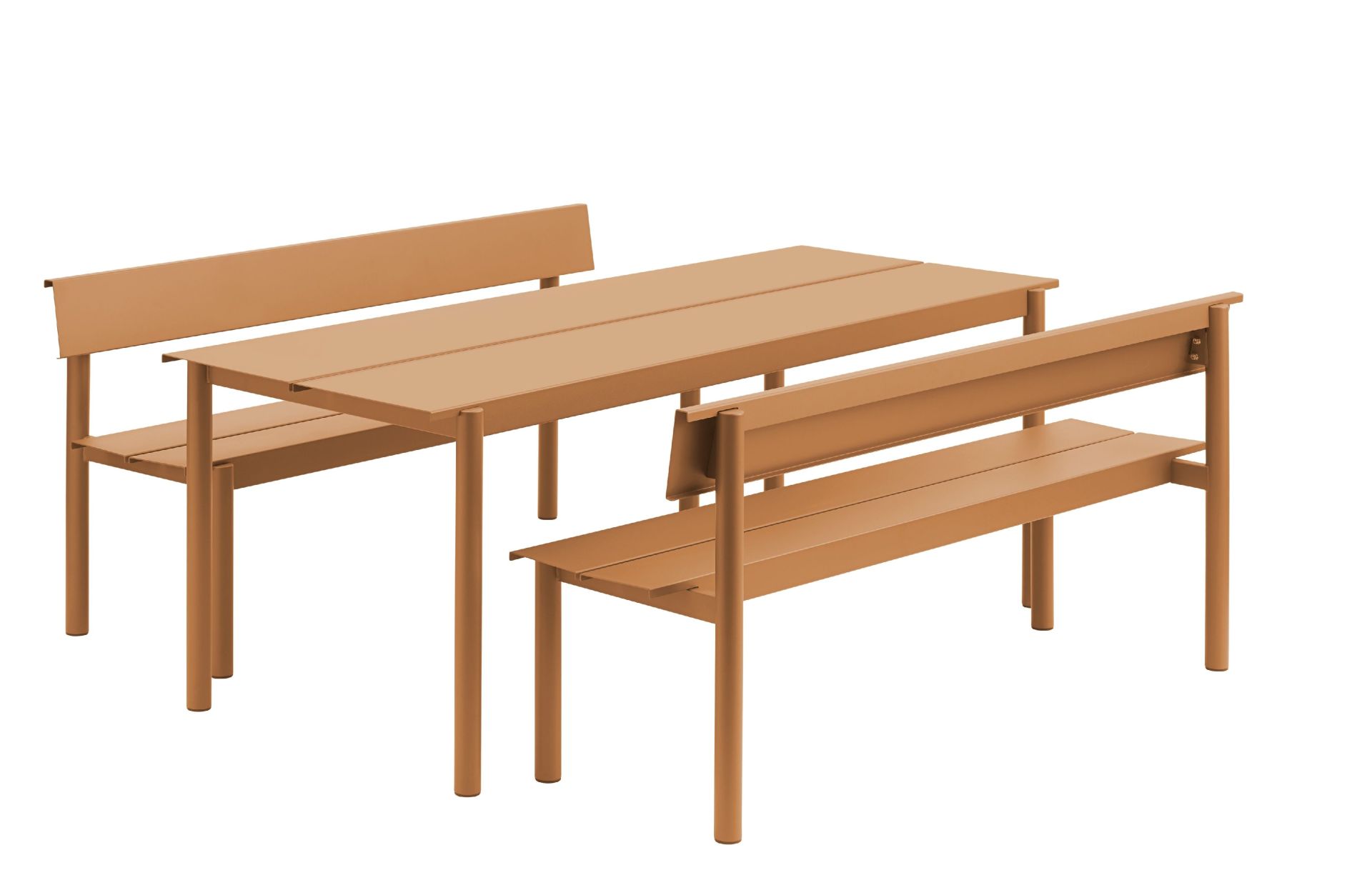 Linear Steel Bench Outdoor bench with backrest 110x34 cm Muuto 