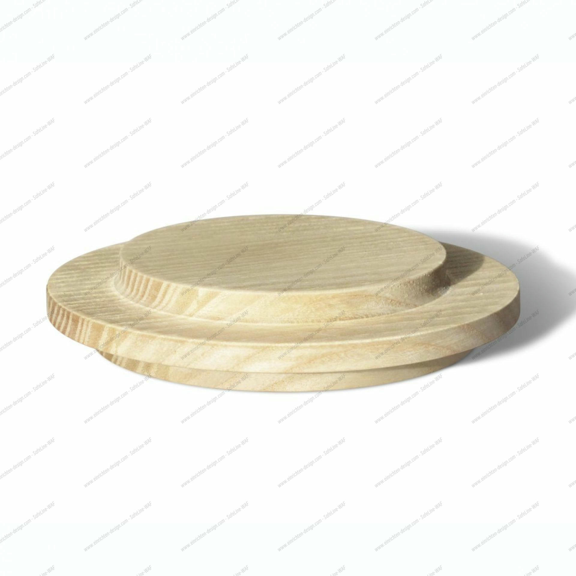 OH, GUT Holzdeckel: Runder, unbehandelter Holzdeckel für Side-by-Side Kühlschränke, Einzelstück.
