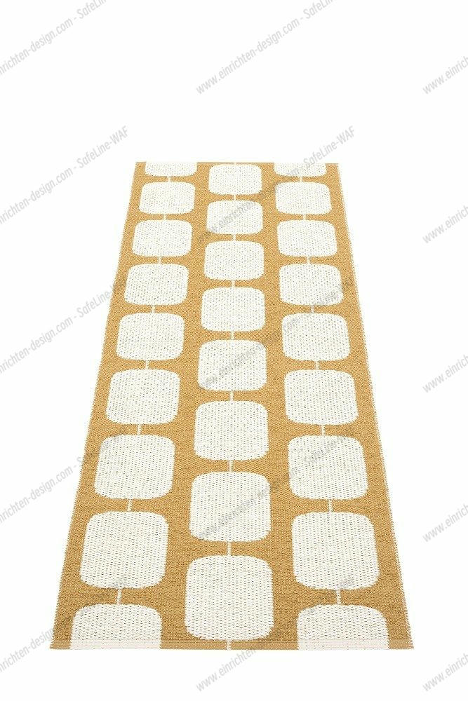 Sten Plastic carpet 70x200 cm Pappelina Ochre/Vanilla