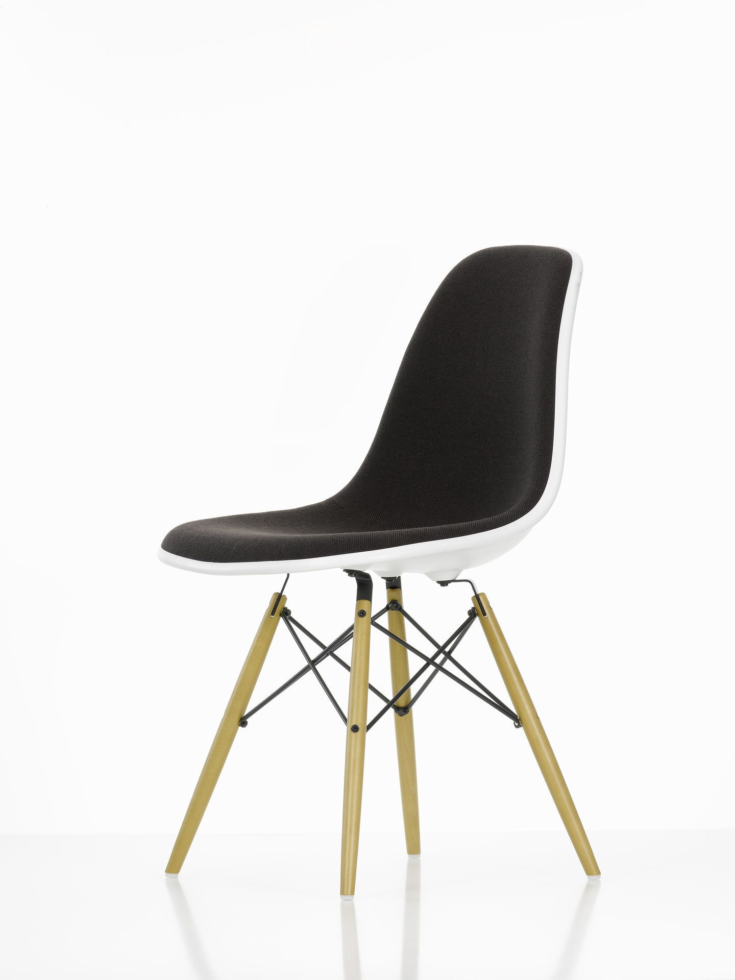 Eames Plastic Side Chair DSW Chair fully upholstered Vitra