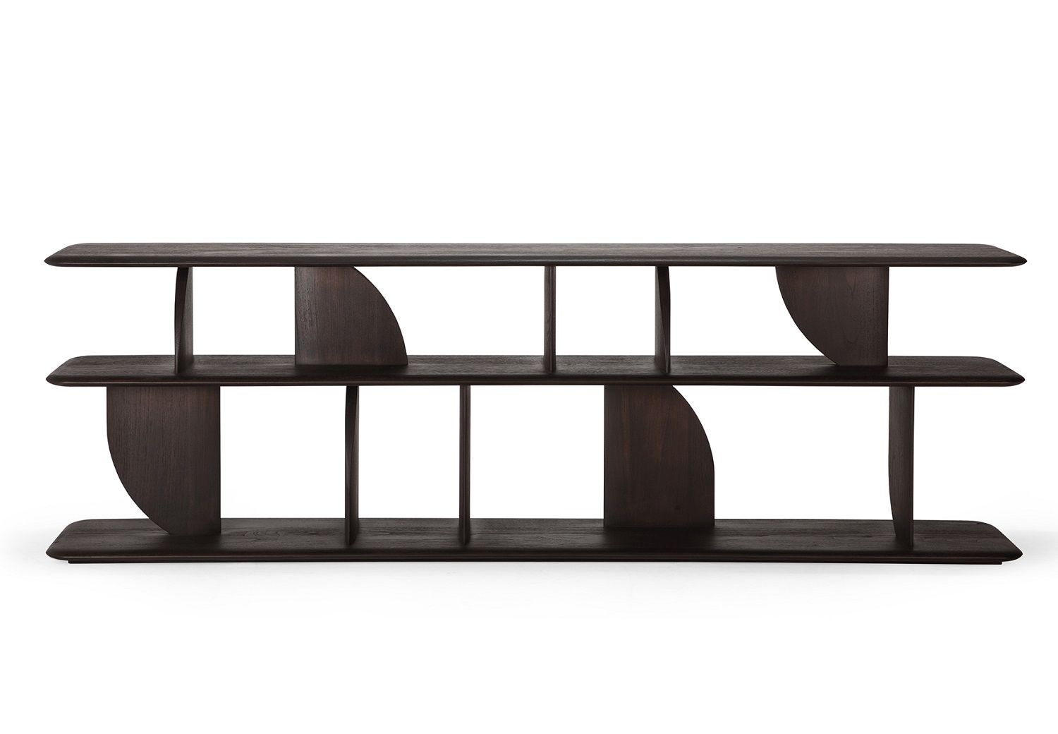 Geometric Console / Side Table dark teak Ethnicraft