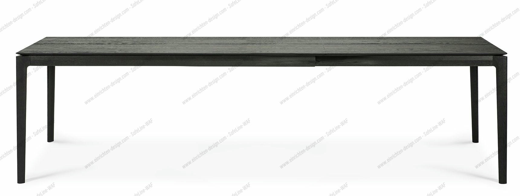 Bok extendable Table oak black - rectangular Ethnicraft