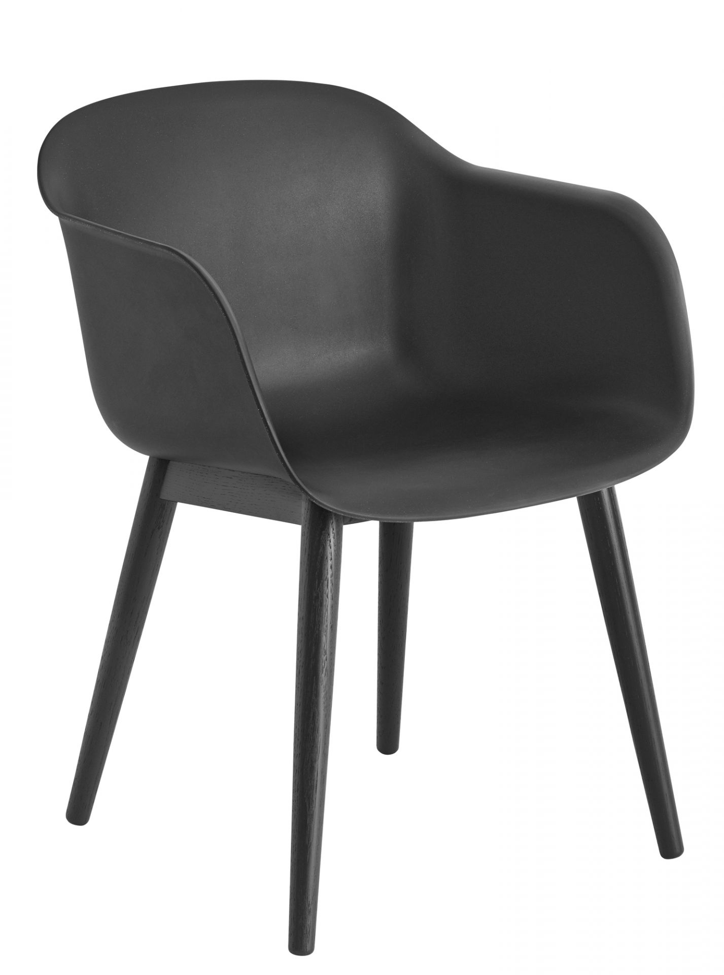 Fiber Armchair Wood Base Chair Muuto