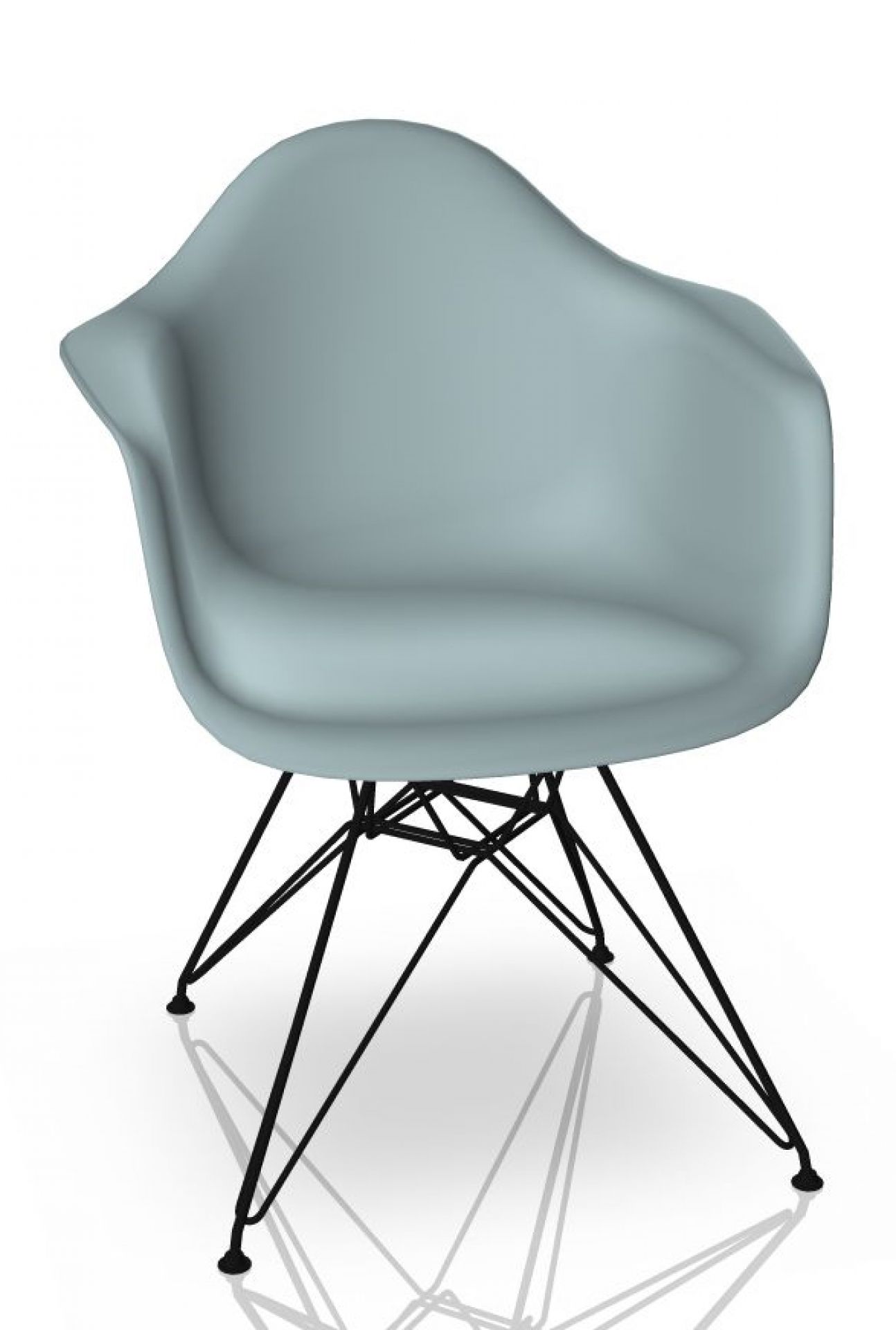 Eames Plastic Arm Chair Chair Vitra Black - Ice grey | VITRA 30 23