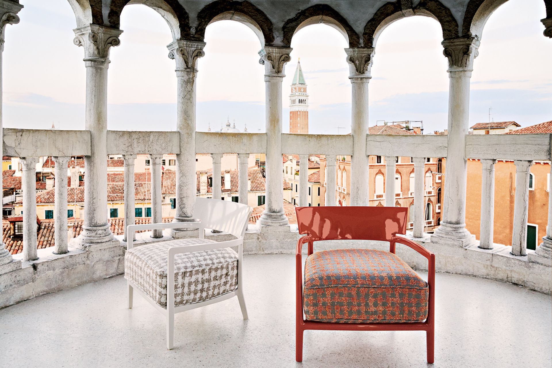 Cara Fancy Armchair Kartell Rusty brown
