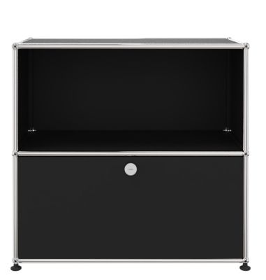 USM Haller Sideboard 1 Open / 1 Flap Graphite black - FAST DELIVERY    