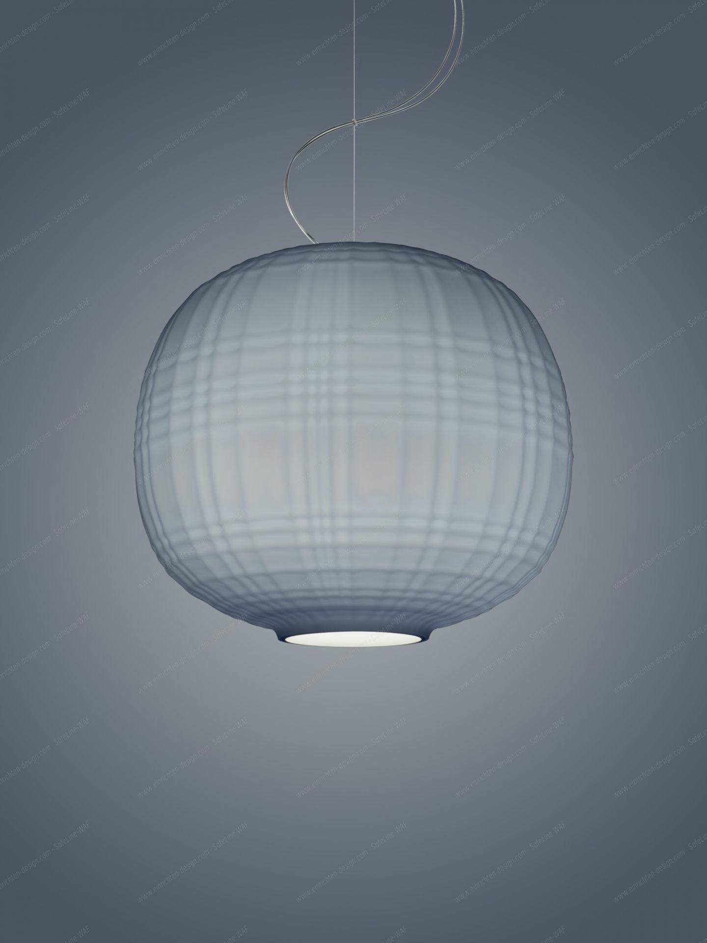 Foscarini Tartan Pendelleuchte in Grau, moderne Hängelampe mit karierter Oberfläche für stilvolle Innenbeleuchtung.