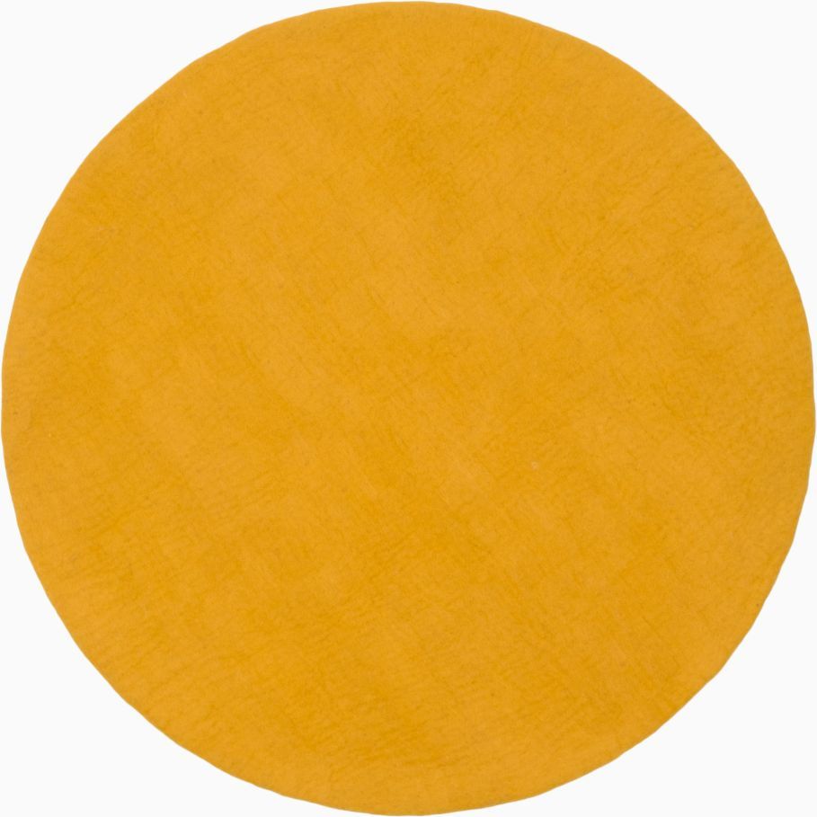 Mono Round Felt Rug Ø 160 cm myfelt Klara (mustard yellow)