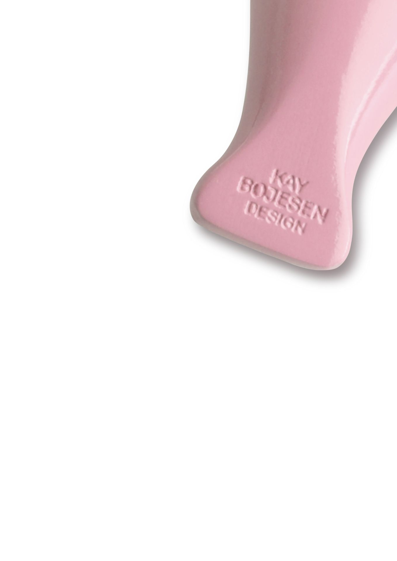 Bird pink key ring silver coloured metal with natural leather Kay Bojesen