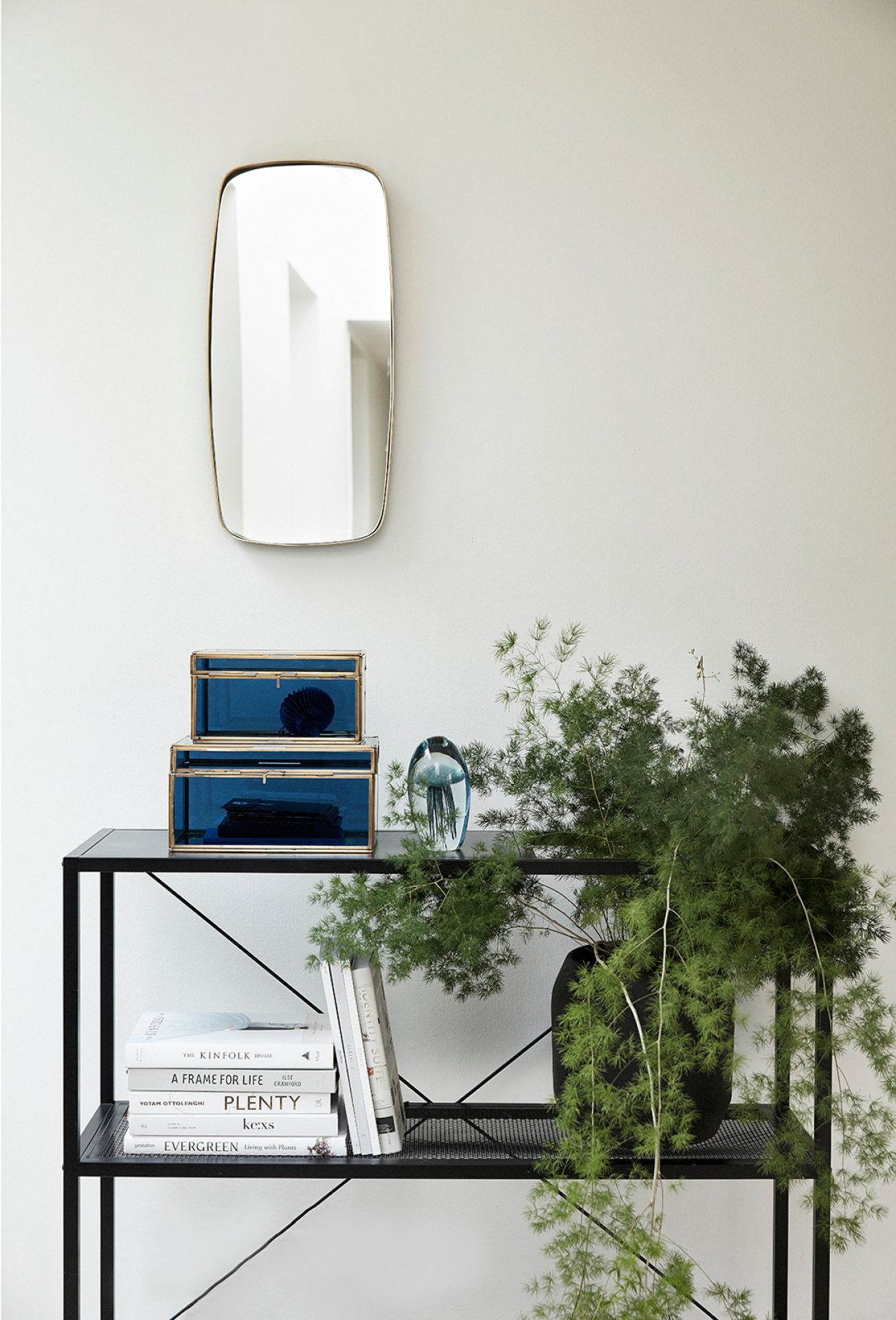 Mirror Brass Wall Mirror Hübsch Interior SINGLE PIECES