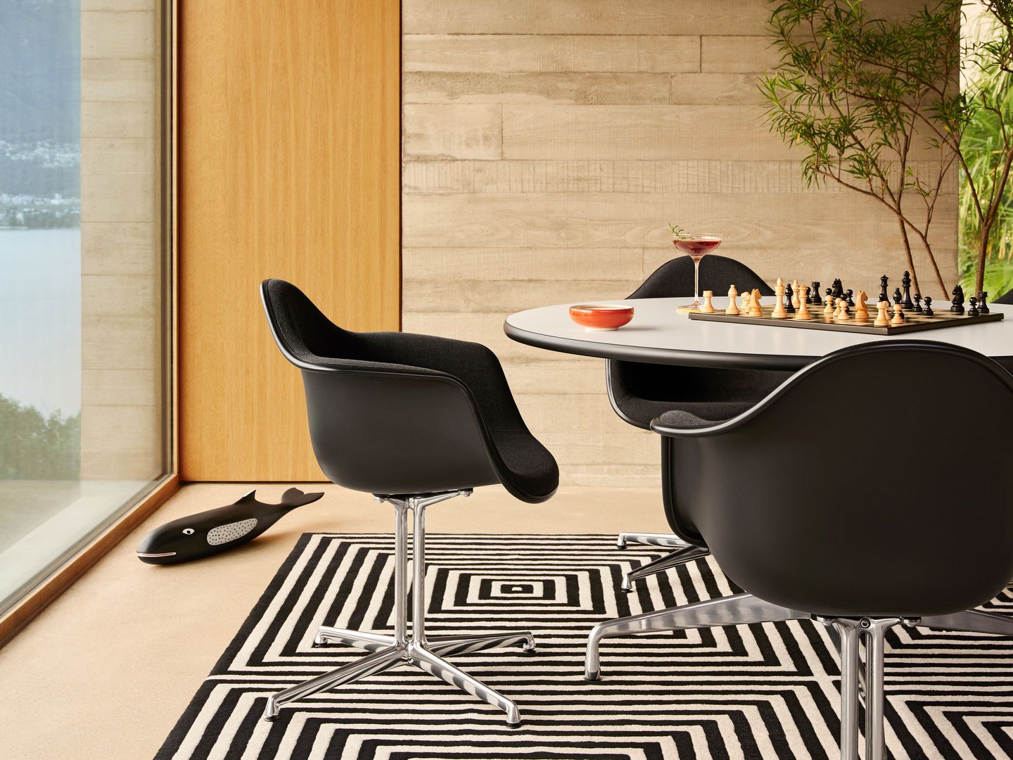 Eames Plastic Arm Chair DAL with seat cushion Vitra