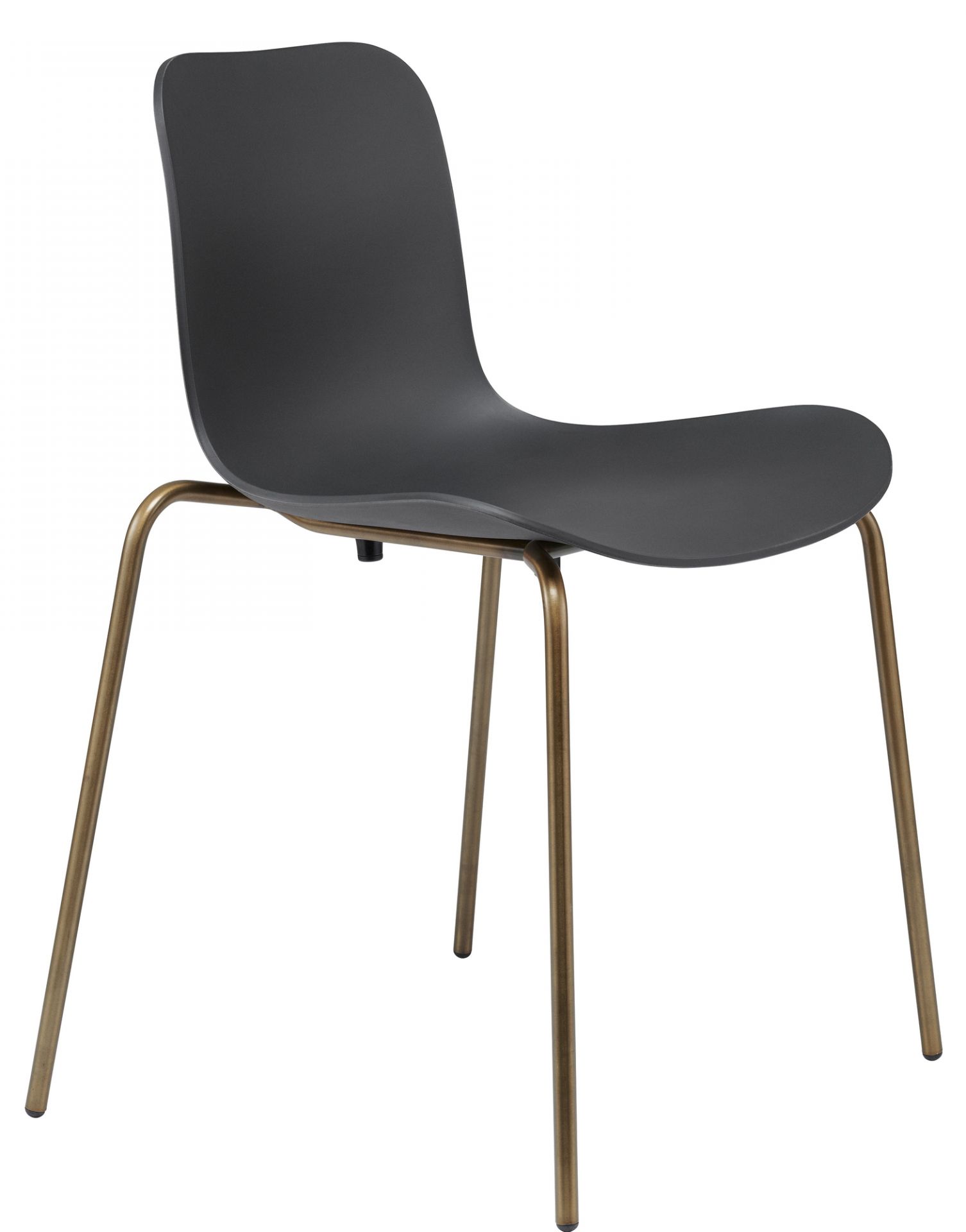 Langue Stack Chair Norr11 Brass Anthracite black