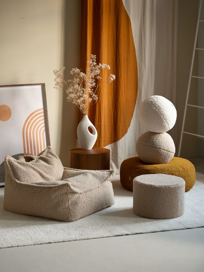 Children's beanbag armchair teddy fabric Wigiwama