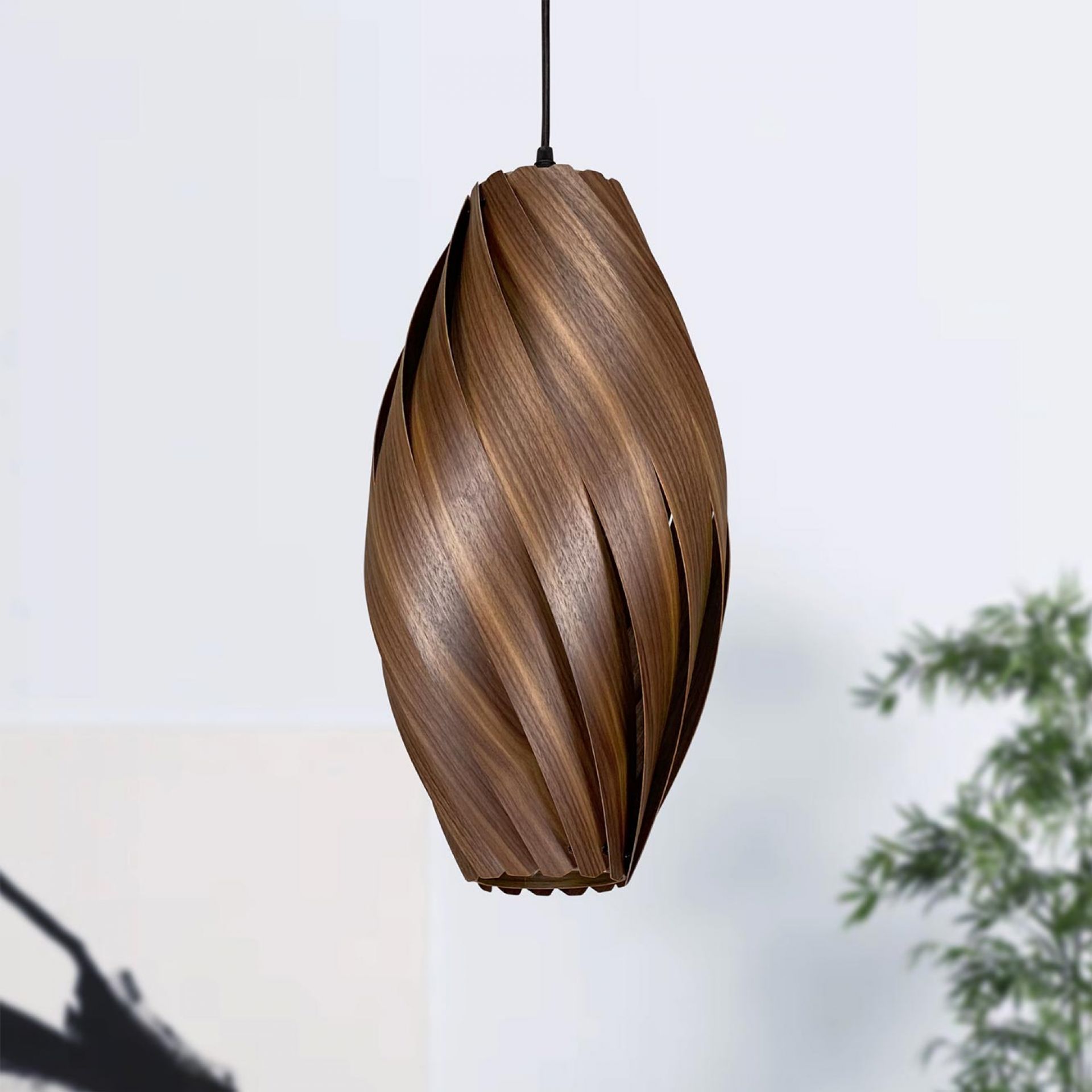 Ardére Pendant lamp elongated Walnut Gofurnit