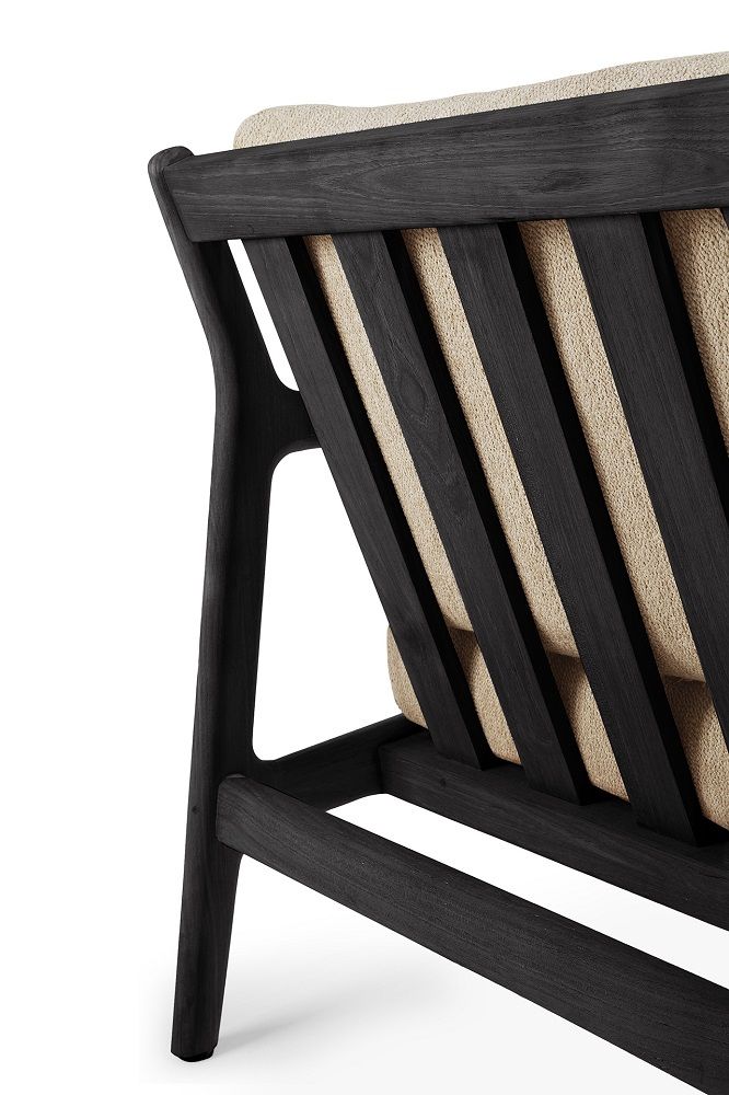 Jack Outdoor Lounge Chair Teak Black Lacquered Ethnicraft Natural
