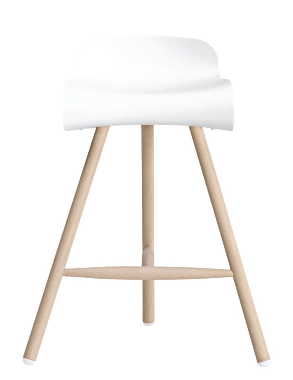 BCN bar stool with wooden frame Kristalia