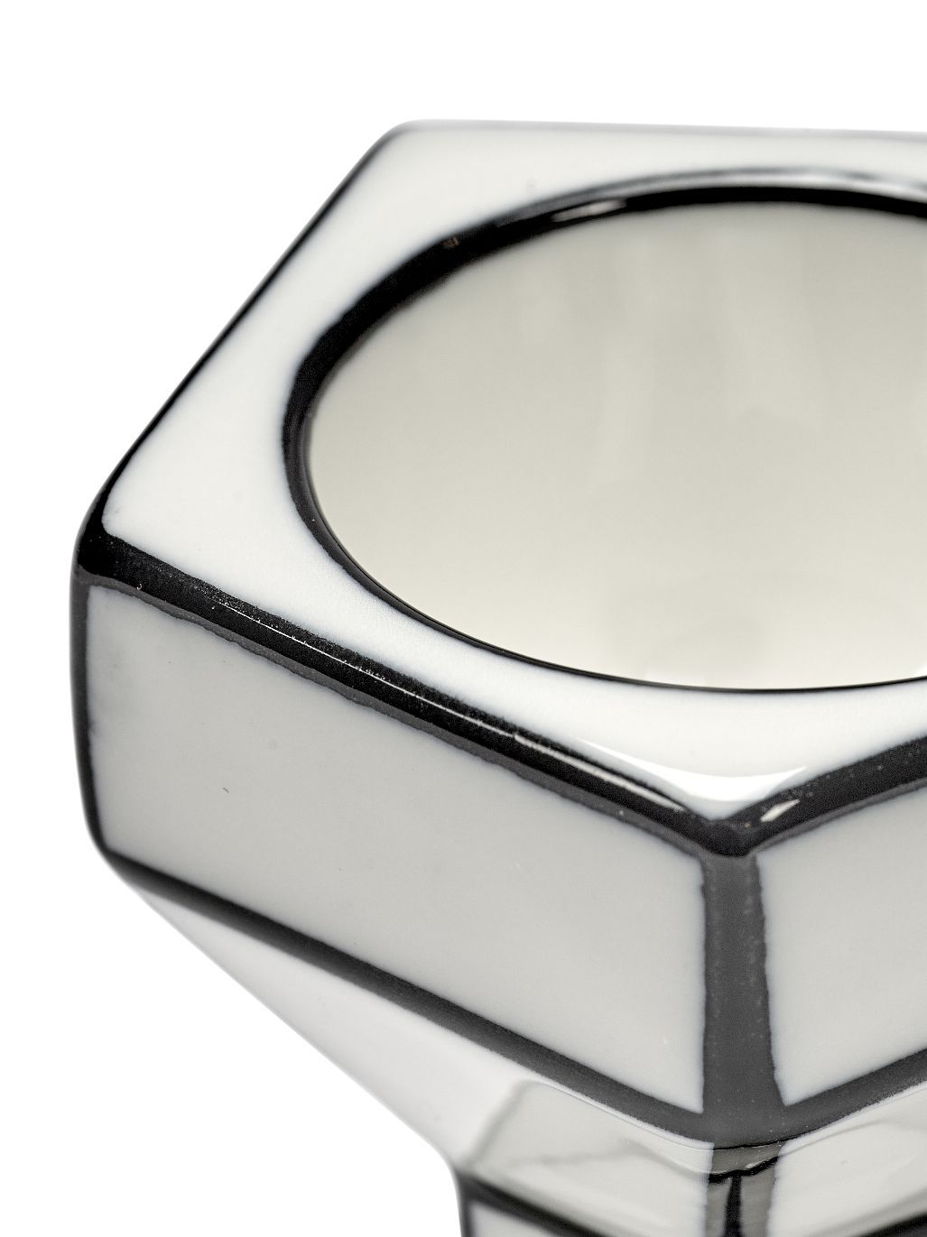Serax White/Black Egg Cups Carte Blanche   