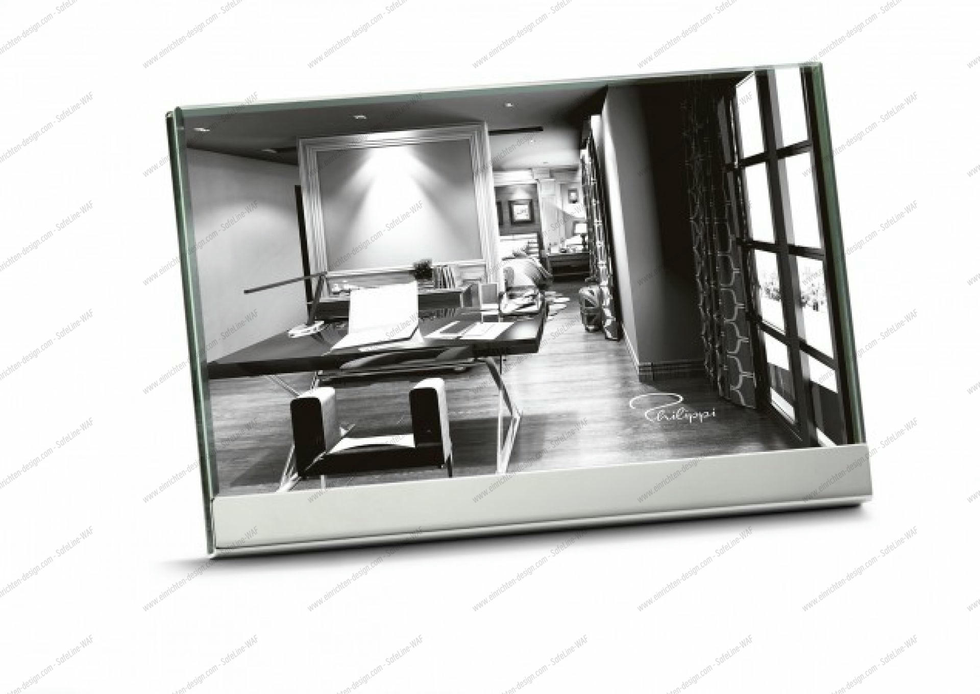Philippi Bilderrahmen "Room" mit Schwarz-Weiß-Foto eines modernen Büros, stilvoller Fotorahmen für Wohnaccessoires.