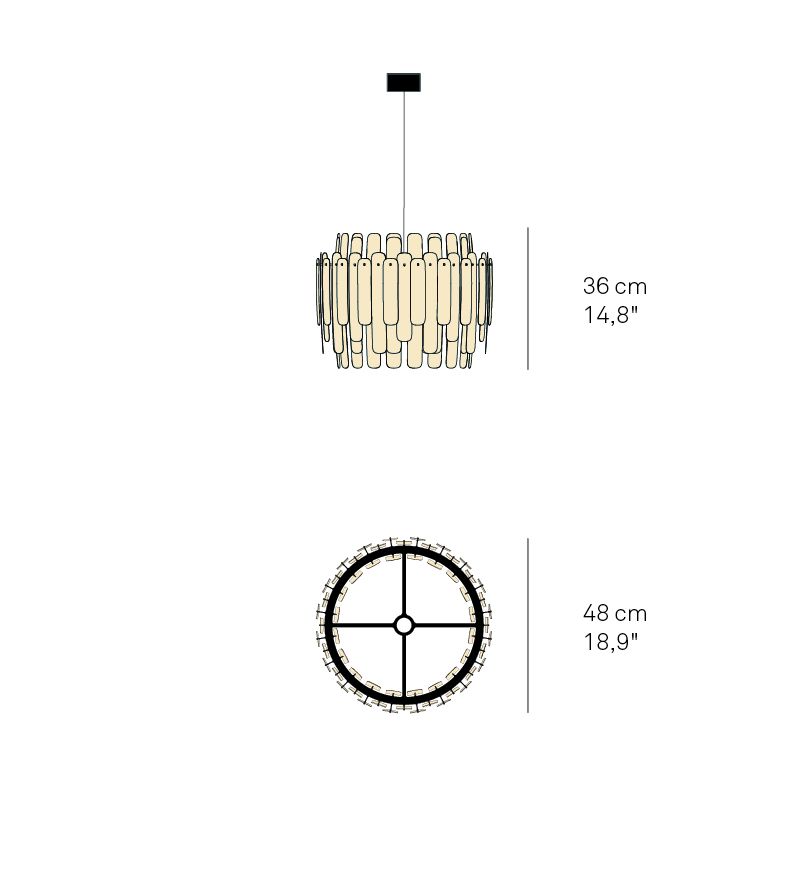 Maruja Pendant Pendant light LZF Lamps Light pink