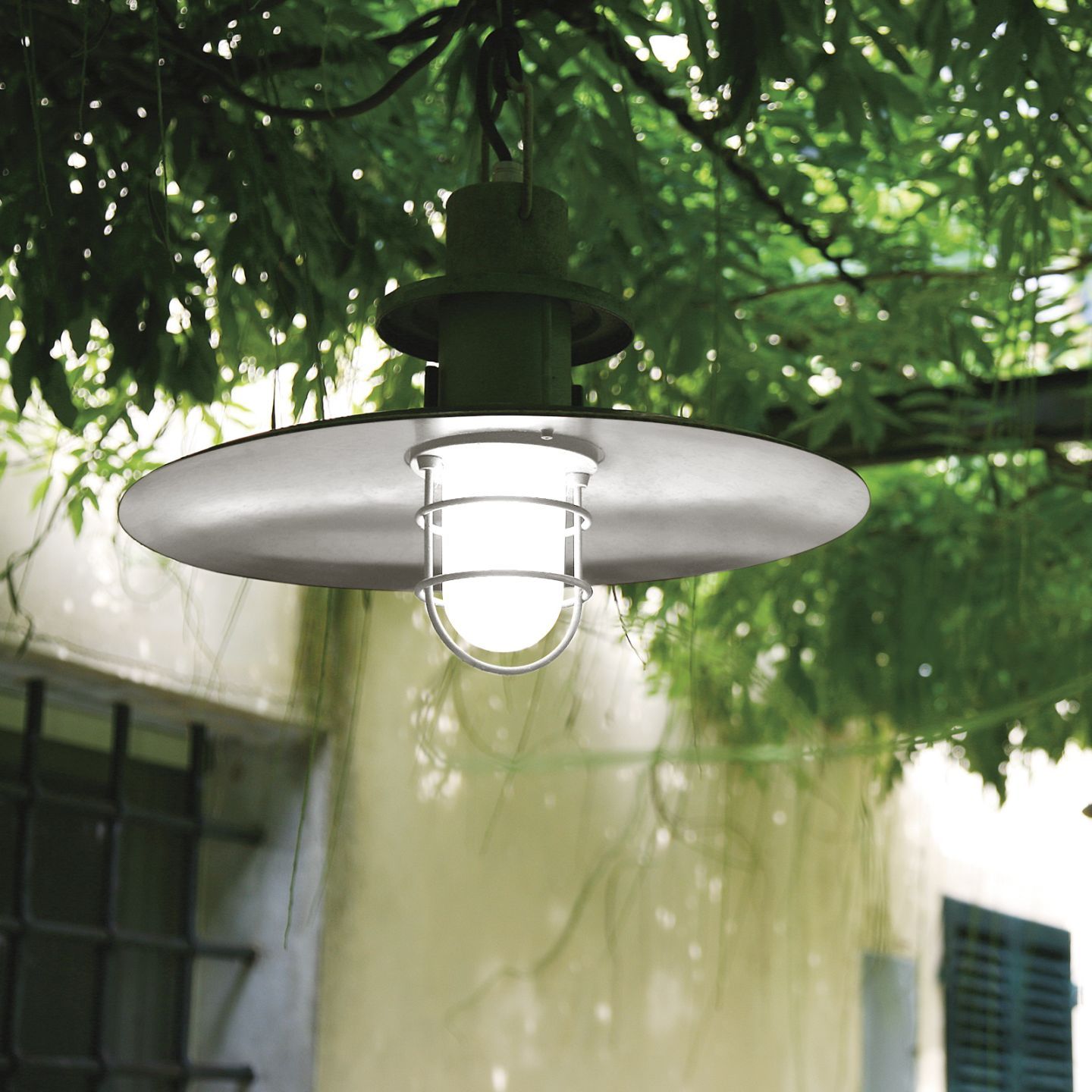 Polo Outdoor Suspension lamp Ø48cm white Martinelli Luce