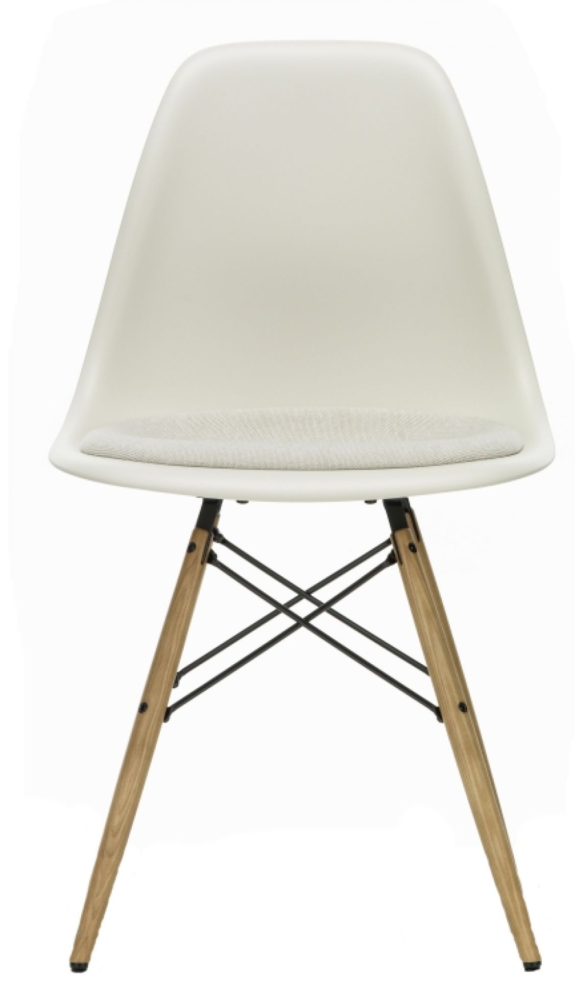 Eames Fibreglass Chair DSW Chair with seat cushion Vitra