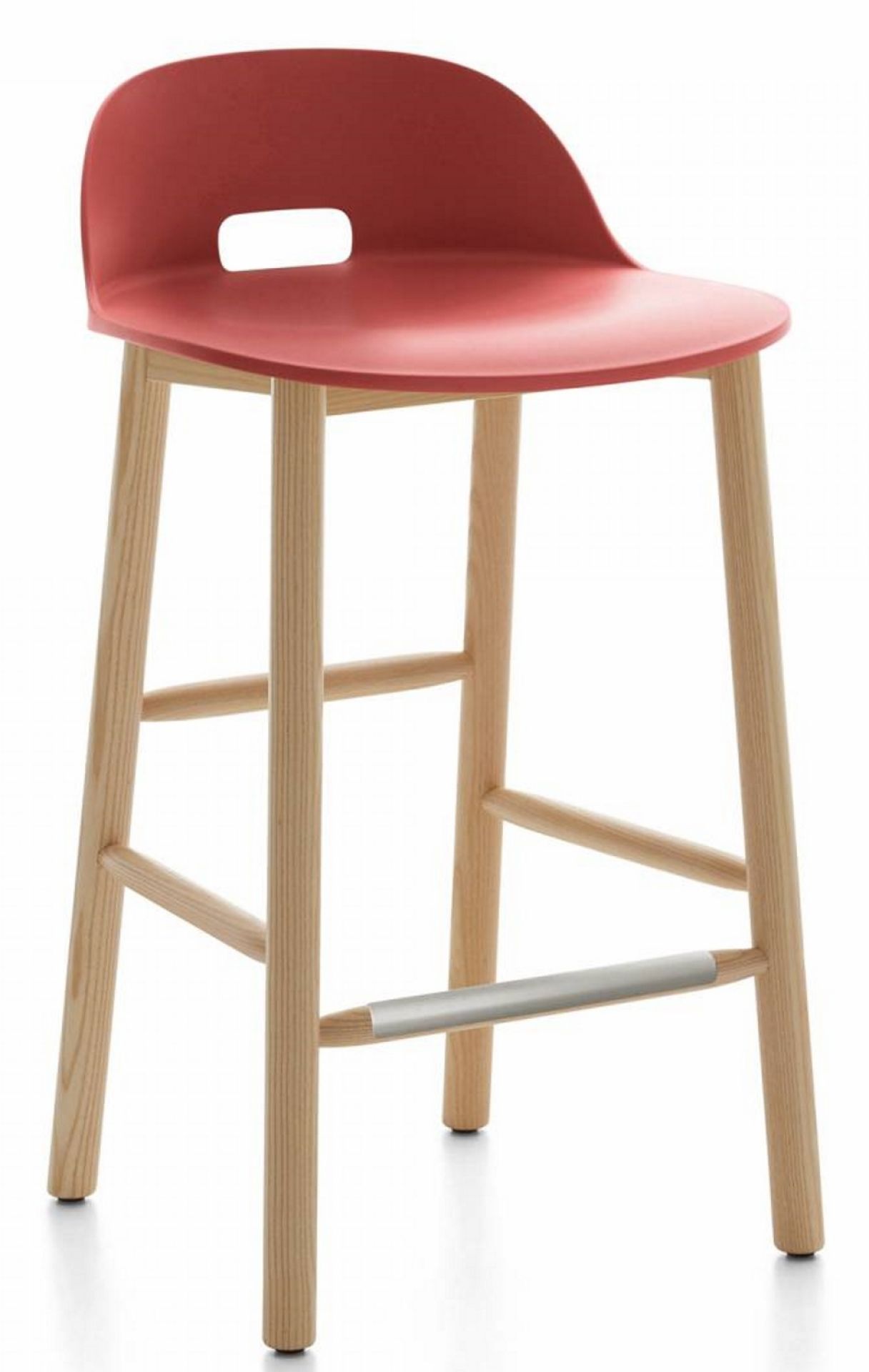 Alfi Bar Stool Low Back Emeco Red