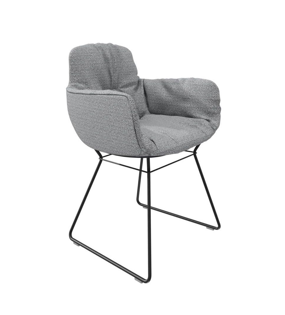 Leya chair armrest high Fabric Safire Freifrau Manufaktur