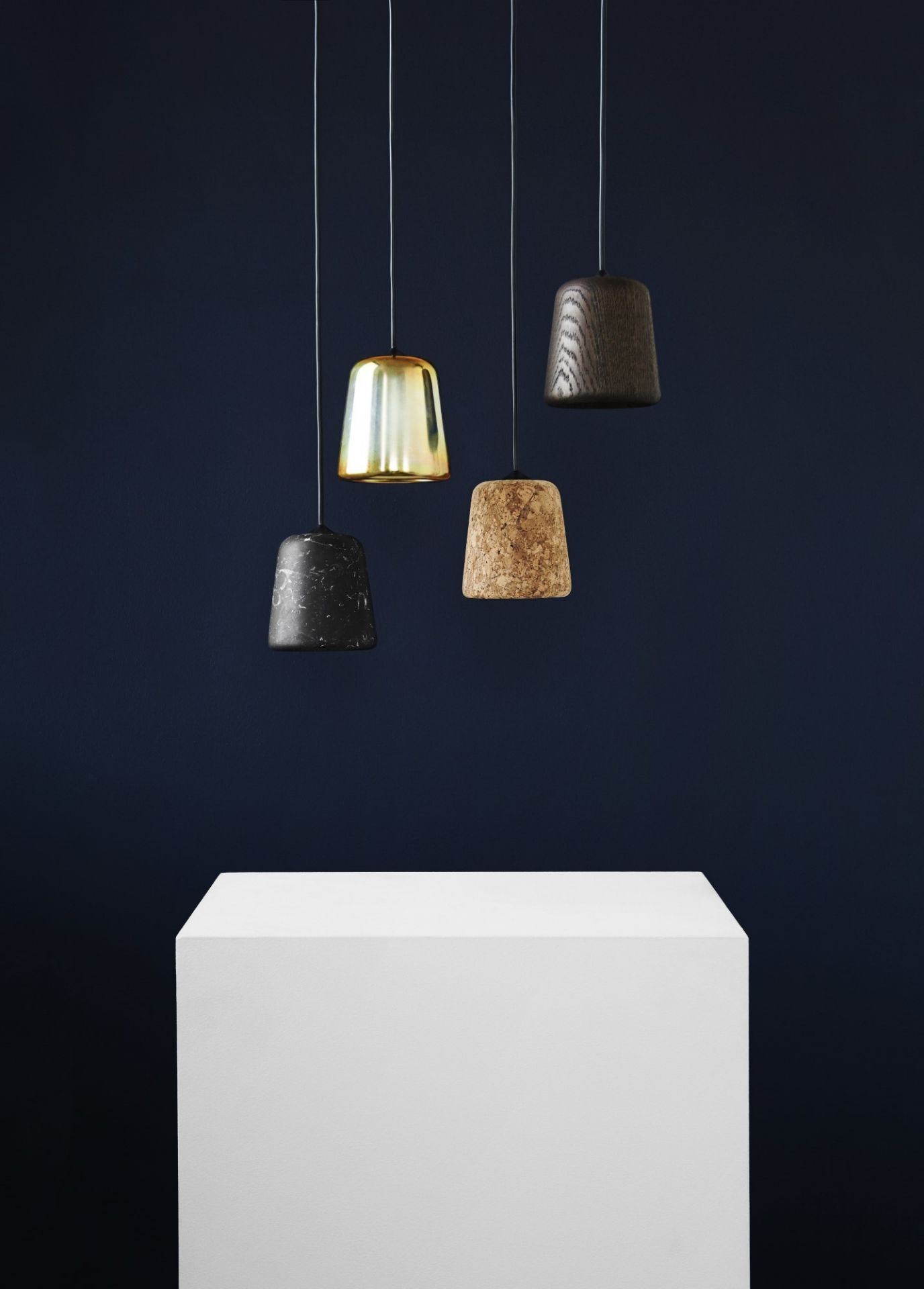 Material Pendant Lamp CORK NATURE / WHITE New Works SINGLE PIECES