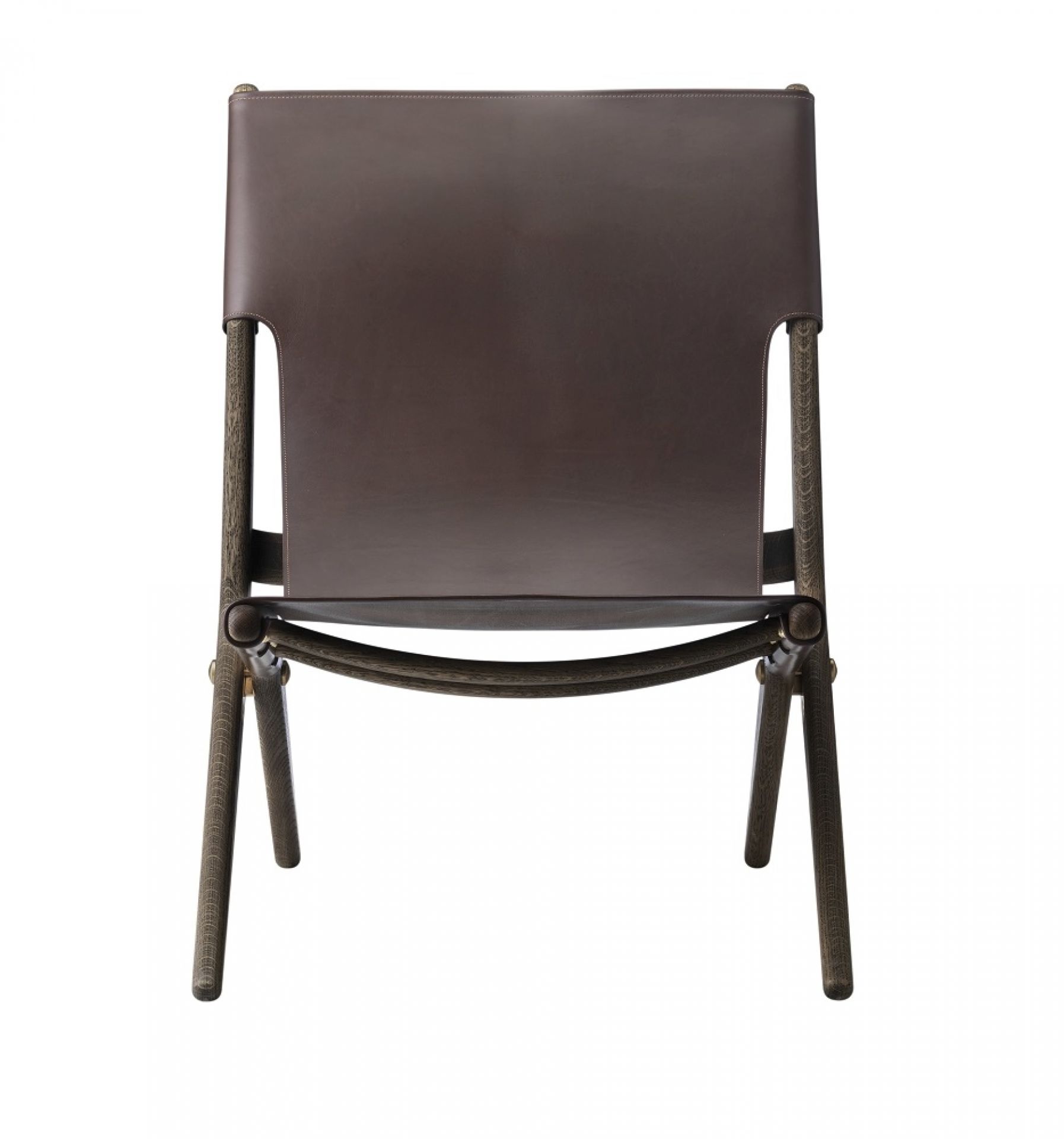 Saxe Chair oak brown stained - leather brown Audo