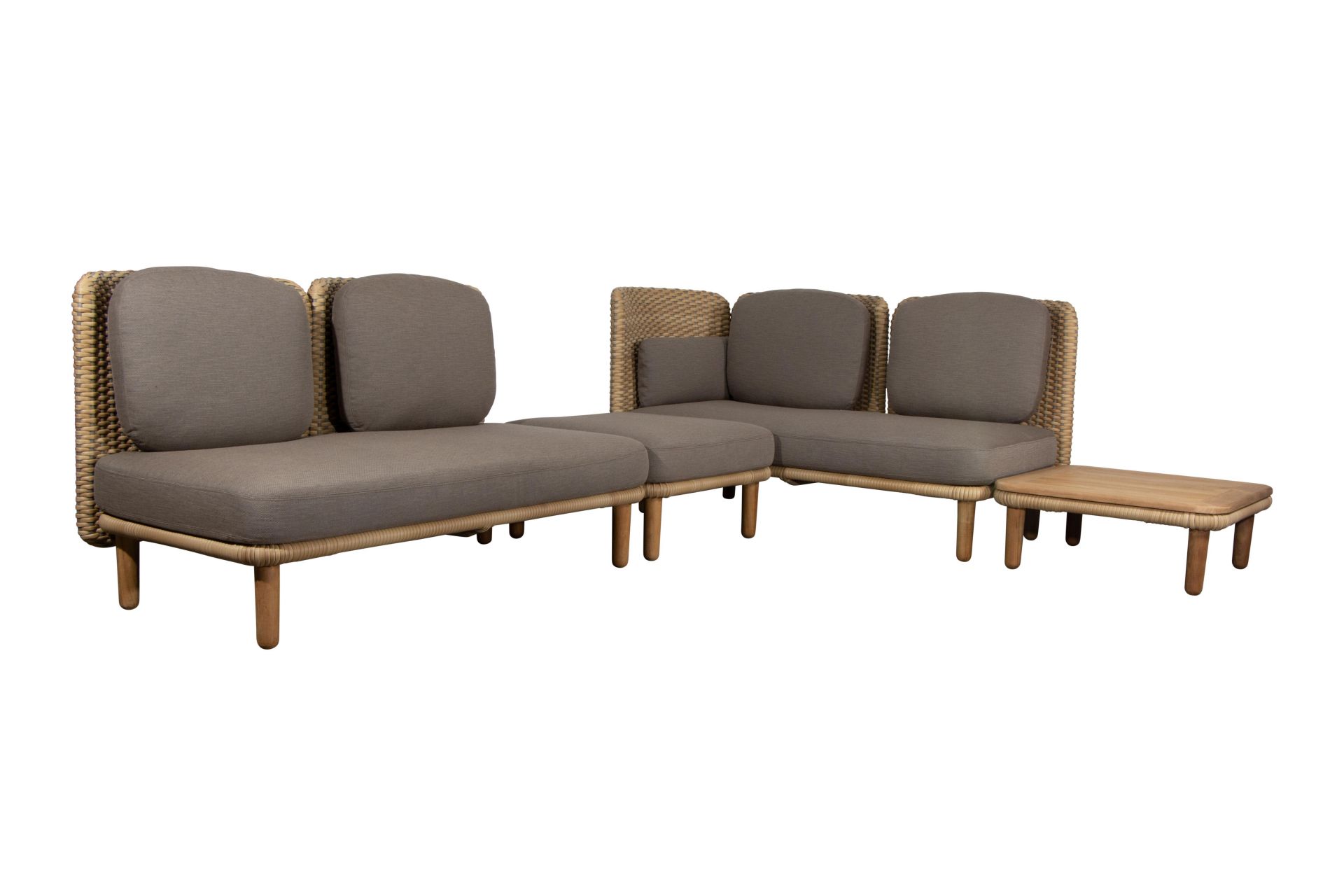 Arch Outdoor Coffee Table with Teak Table Top Cane-Line