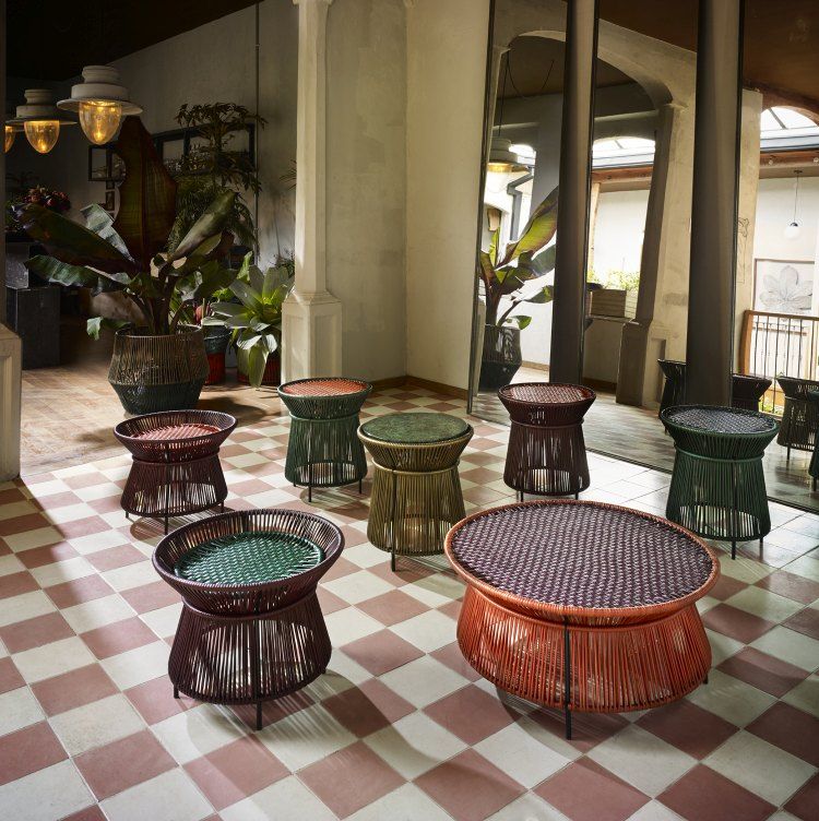 Caribe Chic Basket Table Outdoor ames 