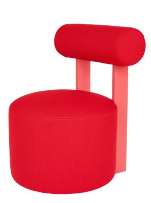 Faye stool upholstered with backrest Schönbuch