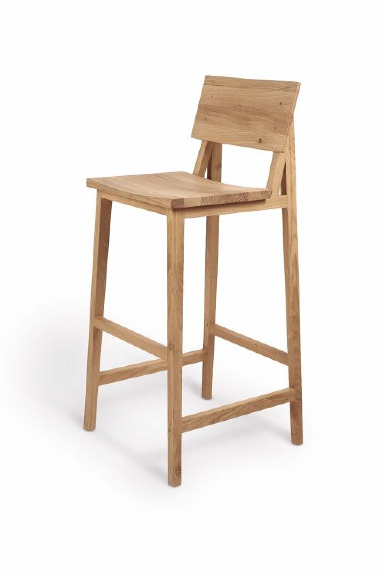 N4 Bar Stool Oak varnished Ethnicraft