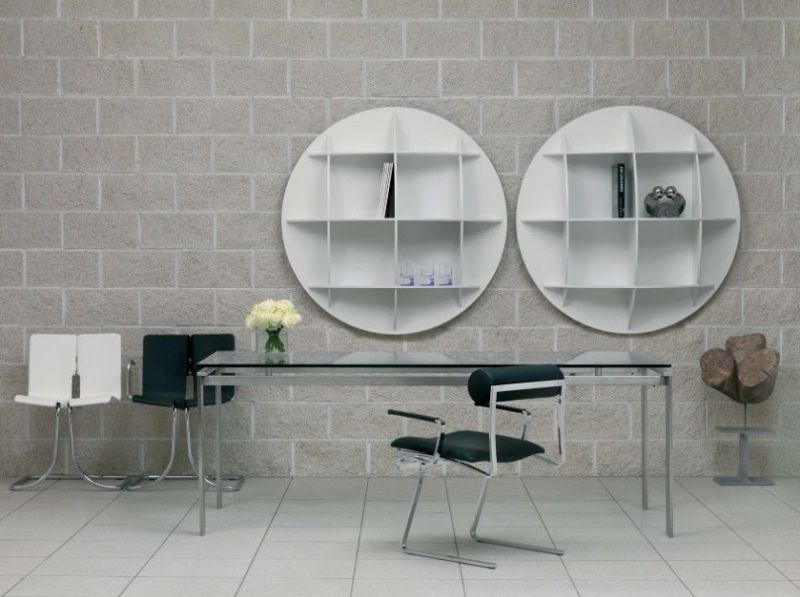 Minicontinental AL spherical bookcase White Industrie Carnovali