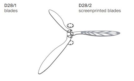 D28 Blow Ceiling Light and Fan Luceplan