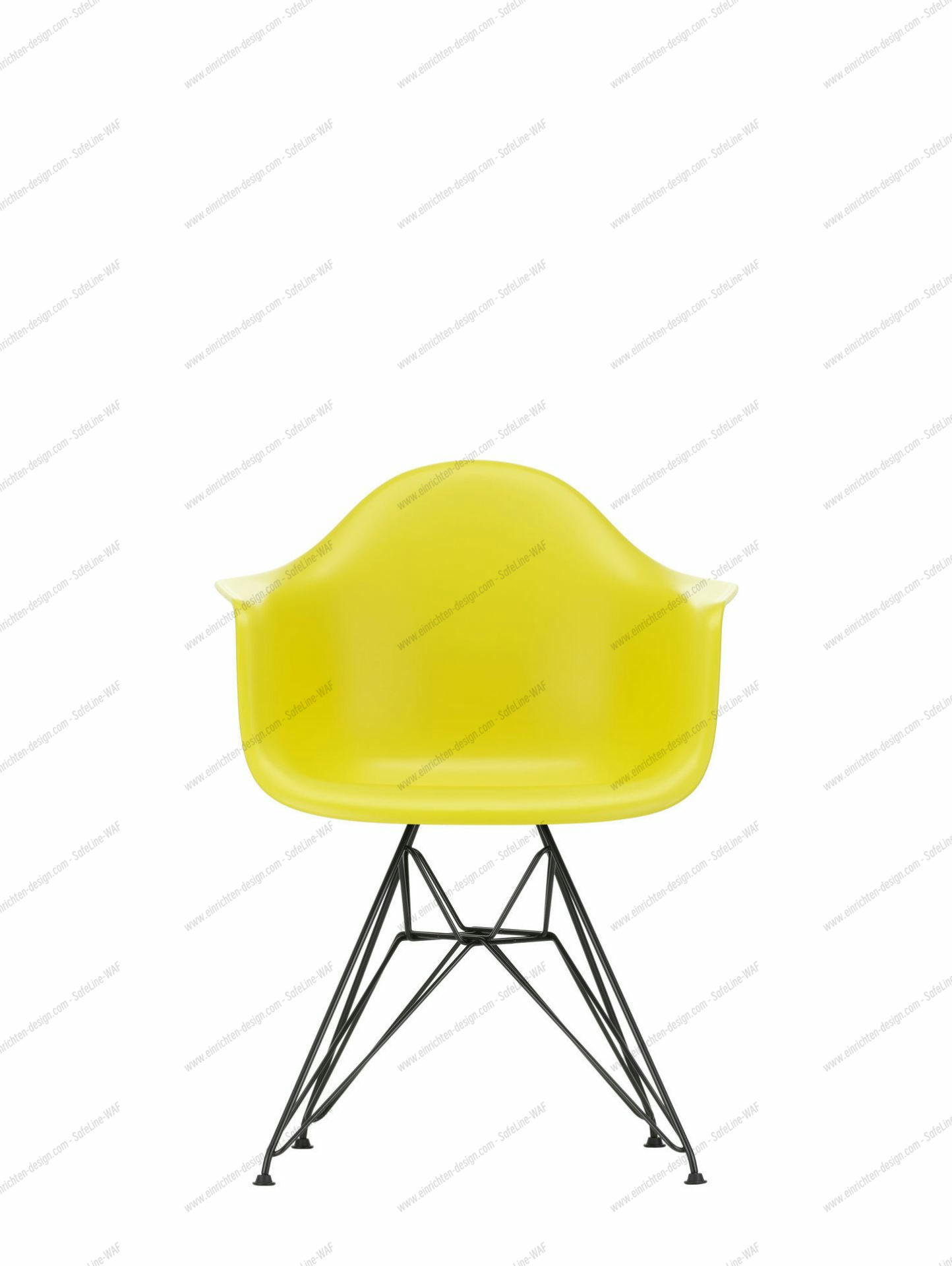 Eames Plastic Arm Chair DAR Chair Vitra Black - Mustard