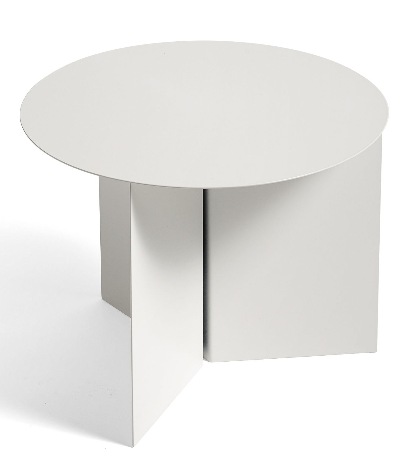 Slit Table Round Side Table Hay white powder coated