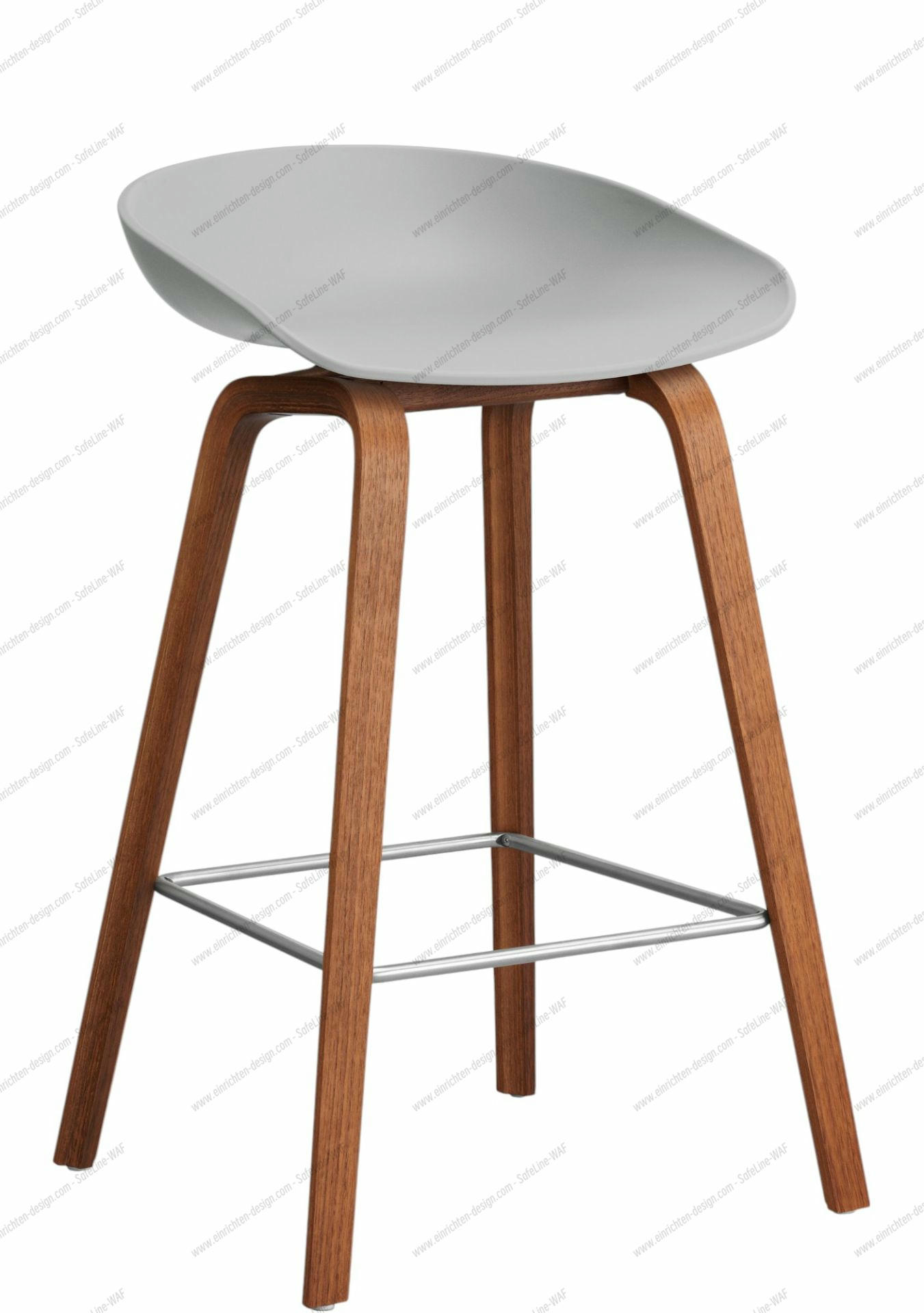 About a Stool AAS32 / AAS 32 Bar stool low WALNUT PURNED / CONCRETE GREY Hay SINGLE PIECES