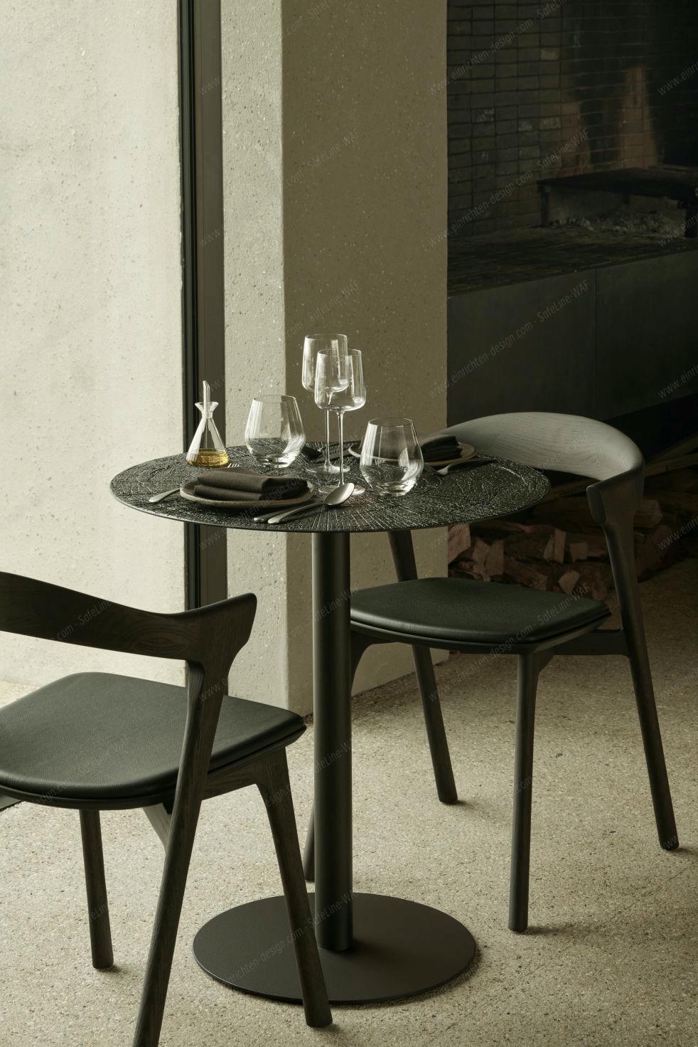 Blend Table Ø70cm Off White - Dark Bronze Ethnicraft