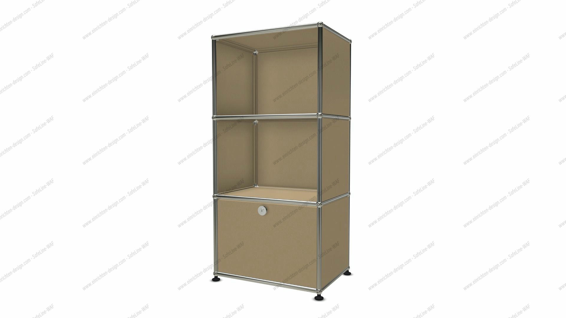 USM Haller Regal mit einer Ausziehtür beige