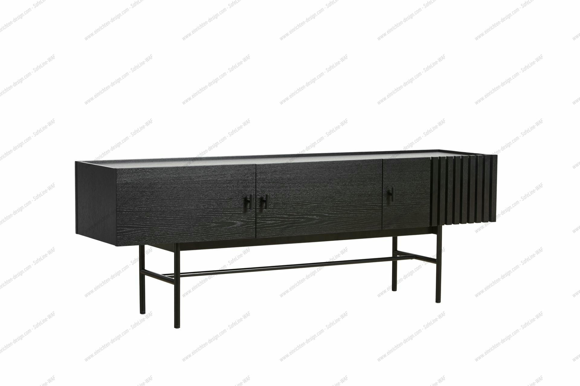 Array Low Sideboard (150cm) Black Painted Oak Woud