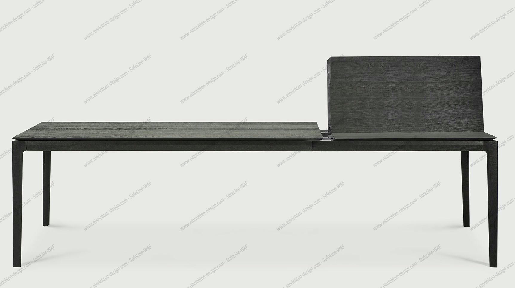 Bok extendable Table oak black - rectangular Ethnicraft